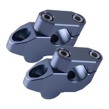 2x Handle Bar Mount Clamps Risers Adapter Fit For ATV Dirt Bike 7/8'' 22mm