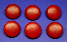 BURGUNDY LEATHER JACKET BUTTONS 6 MADE IN USA 1 INCH GENUINE LEATHER BUTTONS.