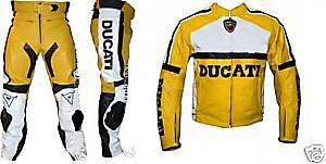 DUCATI Motorrad Racing Lederkombi Schutz Motorrad Fahrkombi CE Rüstung - Bild 1 von 2