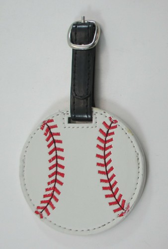 HBOT Baseball LUGGAGE TAG SPORTS BAG ID faux vegan leather backpack flair ganz