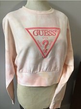GUESS Cropped Sweatshirt . Embroidery At CF. New Collection. XS