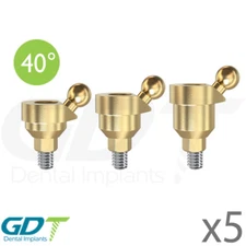 X5 Angulated 40° Ball Attachment Titanium Int Hex Dental Fixture