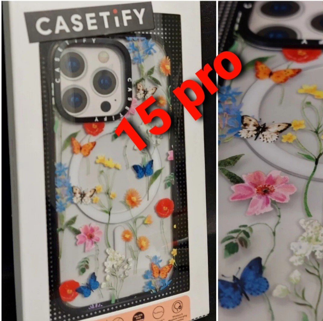 CASETiFY MagSafe Impact Case for iPhone 15 Pro in Ditsy Floral Design-image