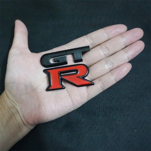 3x Matte Black GT-R Black Red Metal Sticker Decal Emblem Badge Trunk GTR Vehicle - Bild 2 von 9