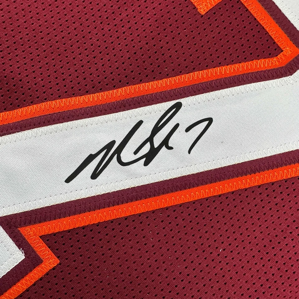 Camiseta deportiva para hombre Michael Mike Vick Virginia Tech reimpresión facsímil autografiada XL Foto 2 de 4