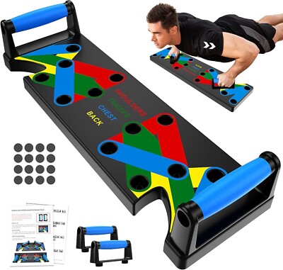 Push Up Rack Board System Home Workout Train Gym Fitness Exercise Stands All in1