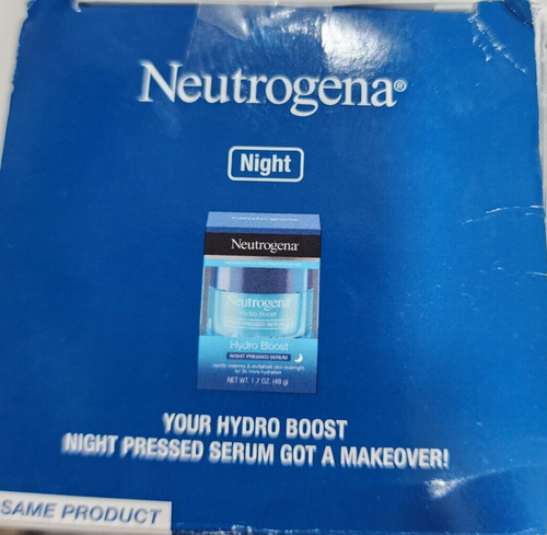 Neutrogena Hydro Boost Night Pressed Serum, Night 1.7 Oz New For All Skin Types - Picture 2 of 6