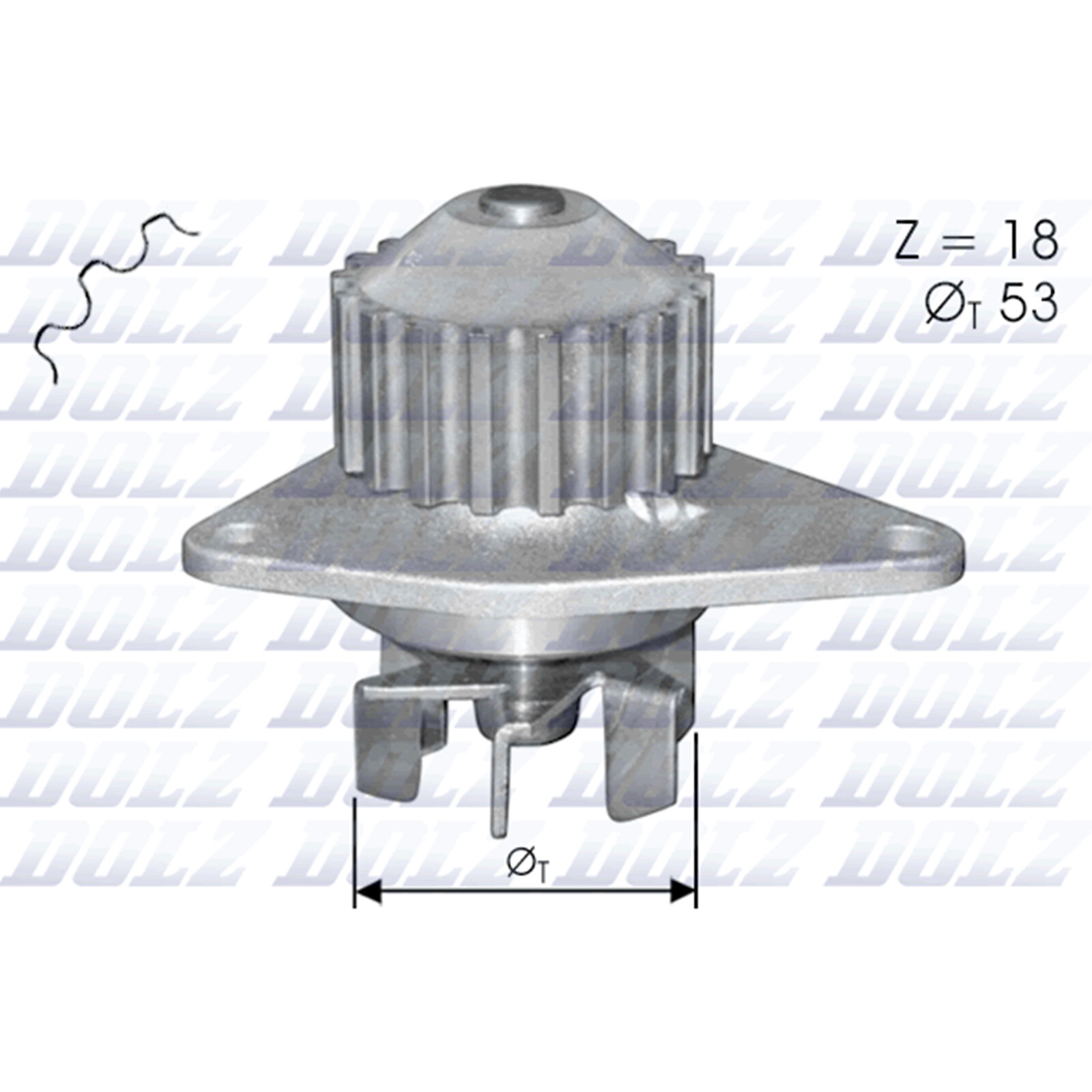 DOLZ PREMIUM OE SPEC WATER PUMP FOR PEUGEOT 106 206 207 306 307 PARTNER 1.1 1.4