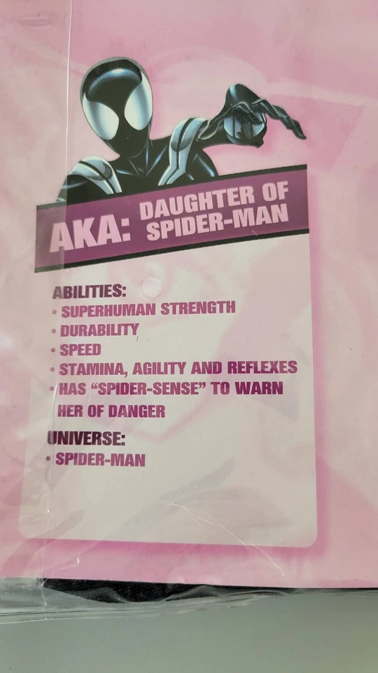 Marvel Negro Adulto Disfraz Spider-Girl Hija de Spider-Man Talla Grande L 12-14 Foto 3 de 4