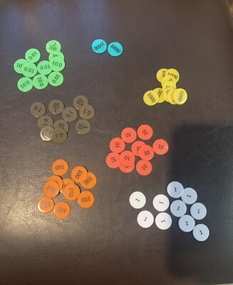 Learning Resources Place Value Disks Set 62-teilig doppelseitig 0,1 0,01