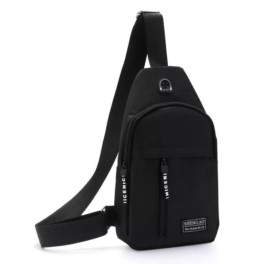Mens Sling Bag Cross Body Handbag Chest Bag Shoulder Pack Sports Travel Backpack