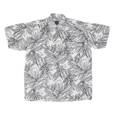 Lets Go Camicia Hawaiana Da Uomo Bianca Con Fiori M