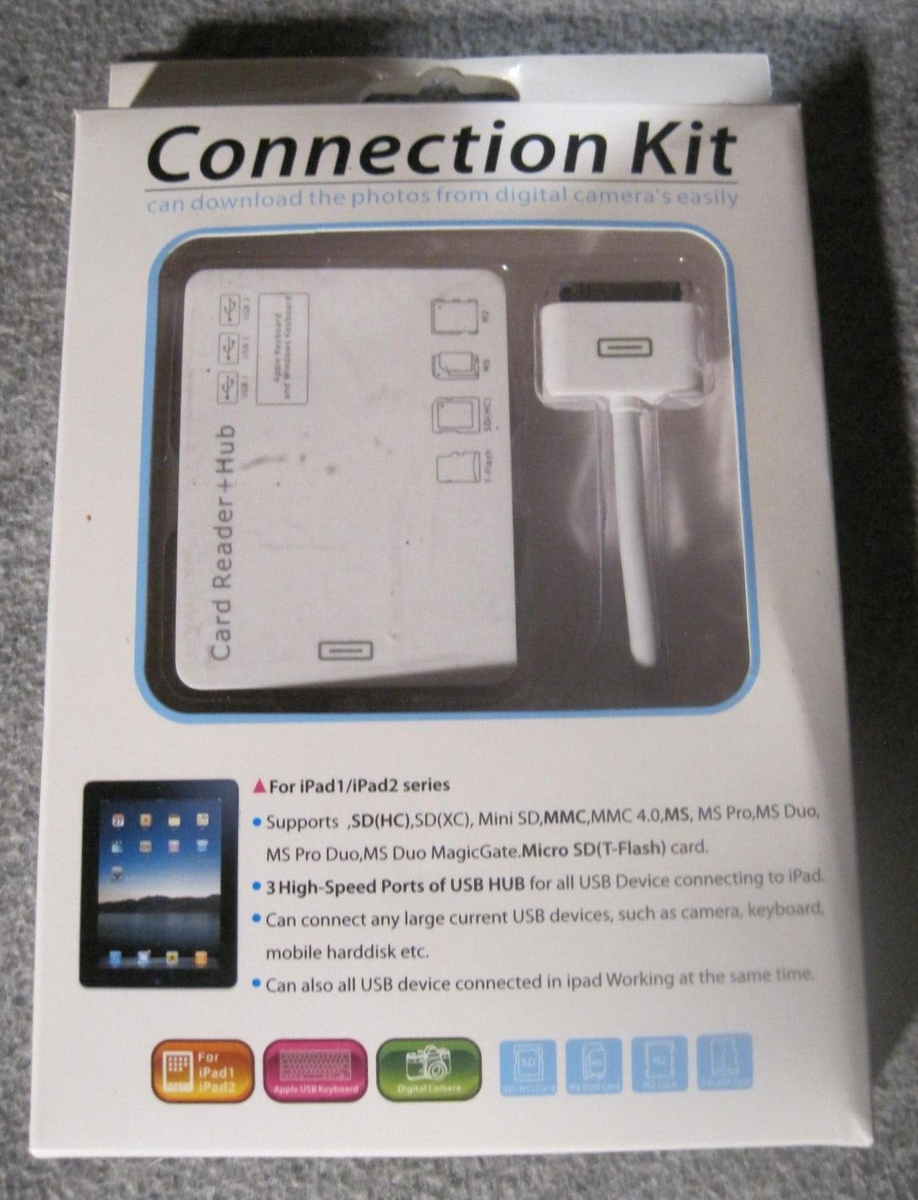 Vintage iPad 1/2 Connection Kit USB Ports/Card Reader No