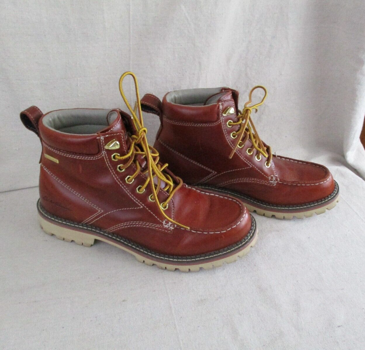 Eddie Bauer Unisex Brown Leather Lace Up Ankle Work Boot W M