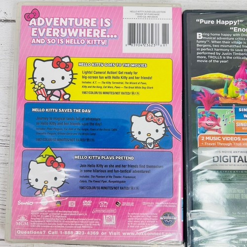 Trolls Party Edition Sing AlongTroll Talk And Hello Kitty 3 Dvd Collection New - Picture 6 of 7
