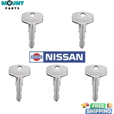 5 Replacement Nissan Forklift Ignition Keys Fits Older Nissan ForkLifts X7 G4