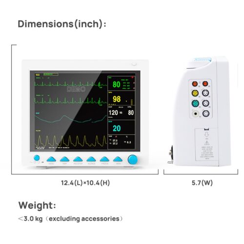 FDA CE CONTEC Patient Monitor 12.1" ICU Vital Signs Multi-parameter CMS8000 New - Picture 7 of 14