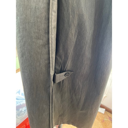Trench vintage London gris niebla cremallera forro lana botones decorativos talla 10 - Imagen 9 de 13