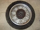 Kawasaki 600 KLR - 1985 - REAR WHEEL RIM + TYRE 130/80-17
