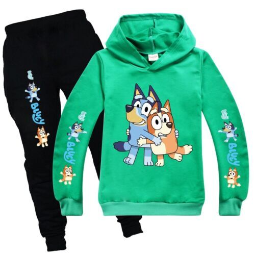 Kinder Bingo Bluey Print Casual Hoodie Hosen Anzüge Sweatshirt Top Alter 2-13%HH - Bild 21 von 30