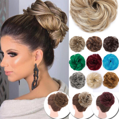 Large Thick Messy Bun Hair Piece Wrap On Scrunchies Updo Hair Extensions Natural