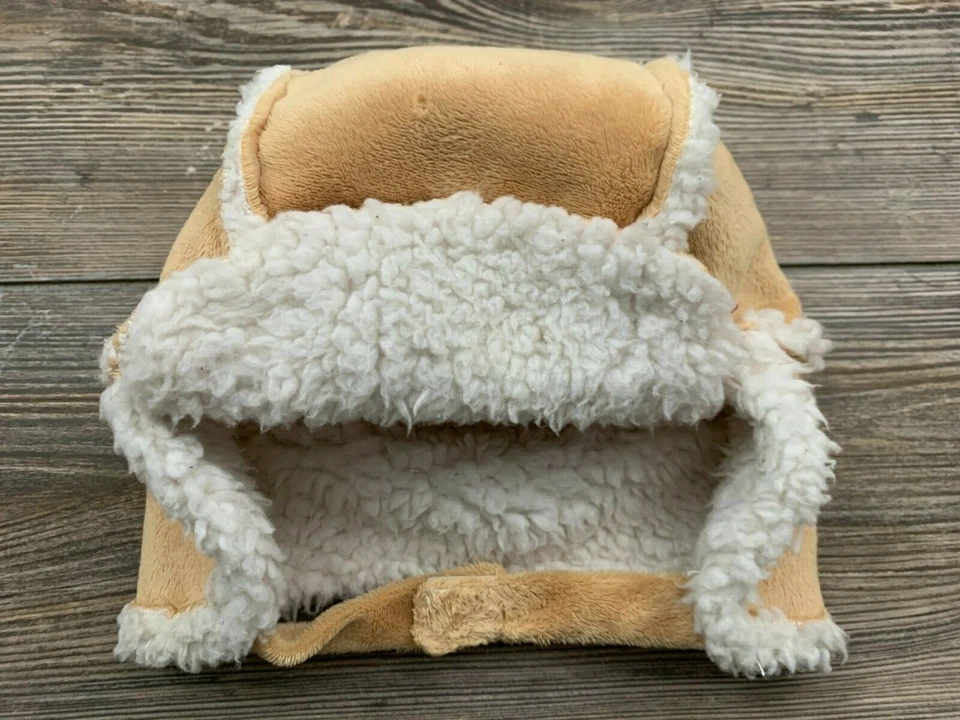 Grasslands Road Fleece Hat And Mittens Boy's 3-6 Months Beige/White Owl Design  - Image 3 of 4