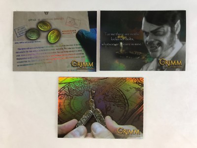 GRIMM SEASON 1 (Breygent/2013) Complete GRIMM SECRETS Foil Chase Card Set (3)