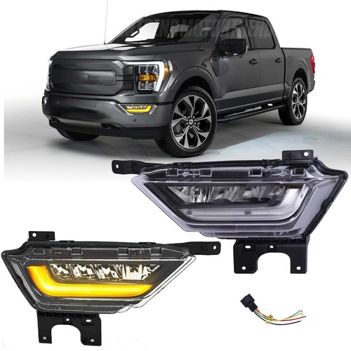 Luces antiniebla LED para parachoques delantero DRL con lámpara de señal de giro para Ford F-150 2021 2022 - Imagen 12 de 12