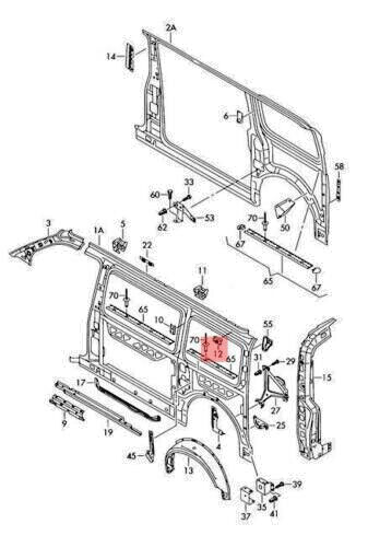 VW TRANSPORTER T5 T6 - D-Säulenhalterungen Shuttle Sicherheitsgurt Verstärkungsplatte - Bild 4 von 4