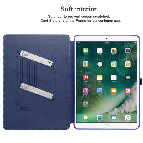 Schlanke Folio Smart PU Lederhülle für Apple iPad Air 3rd/Pro 10,5 Bleistifthalter - Bild 11 von 36