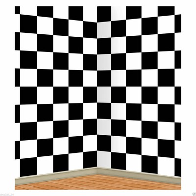 Checkered Black White Sock Hop Racing Alice In Wonderland