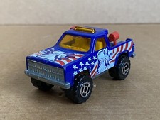 Majorette Depanneuse Chevy 4x4, 1980, 1:62 Die Cast, No 291, Blue, USA, Rare.