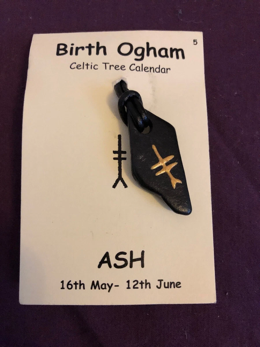 Birth Ogham - Ash - 16th May - 12th June - Celtic Tree Calendar Jewellery |  eBay