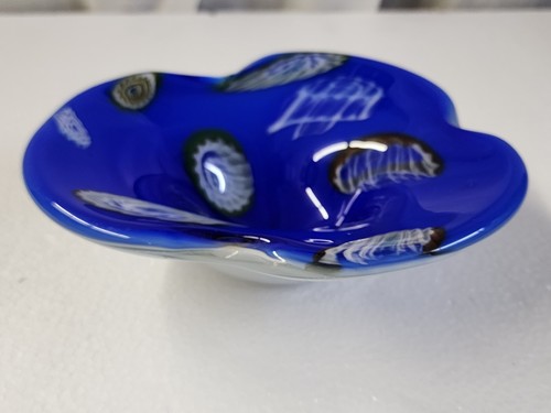 Blue Murano Fratelli Toso Bowl Original label - Picture 5 of 23