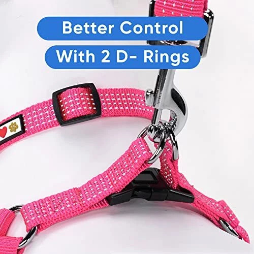 Dog Harness Small Sized Dog Pink Dog Small (Pack of 1) Pink ⚡Reflective Dog Harness Small Sized Dog Pink Dog Small (Pack of 1) Pink ⚡Reflective