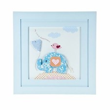 Pastellblauer Bilderrahmen "Kleiner Elefant" Design für Baby Zimmerdekoration