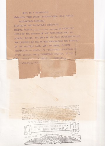 1943 Molotov - Signing of the Four Power Agreement in Moscow WWII - RARE L185C - Afbeelding 9 van 13