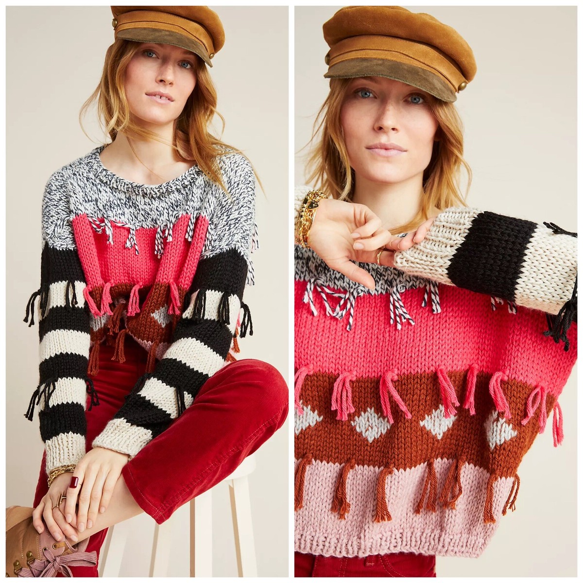 Anthropologie veroalfie hand knitted hat Anthropologie Beanie Hats for Women for sale - eBay main image 2