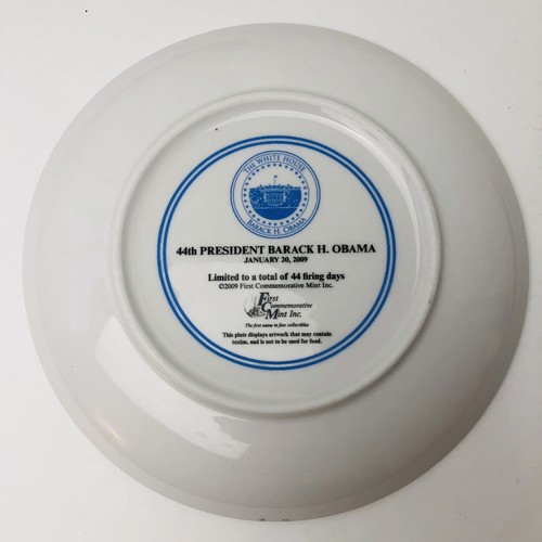 RARE 2x Barack Obama Inaugural Plate First Commemorative Mint 2009 Limited Ed. - Bild 3 von 10