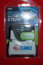 Cosco Accustamp 2 Premium 2 Color Shutter Stamp New Scanned