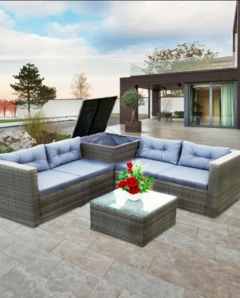 Outdoor corner 2025 sofa with storage