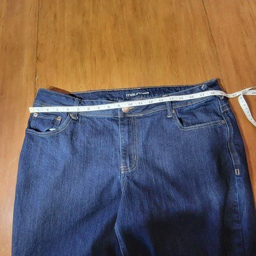 Maurice Denim Jeans, Women 18W Reg, Dark Wash Blue, Bootcut, Curvy, Cotton, EUC - Photo 9/13