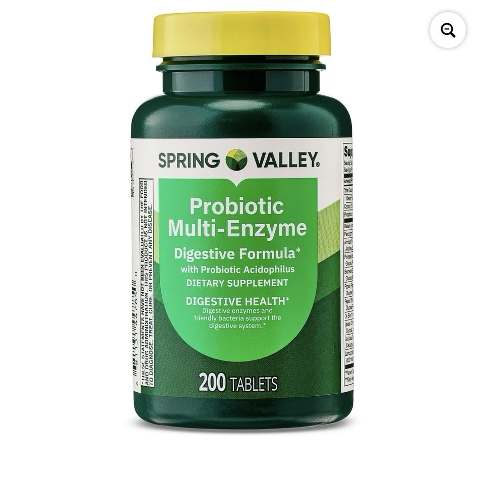 Spring Valley Probiotic Multi-Enzyme Digestive Formula Tablets 200 Count TikTok - Image 2 of 3