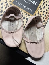 Girls Pink Leather Full Sole Ballet Shoes Size 12 by Theatricals T1000C No Box