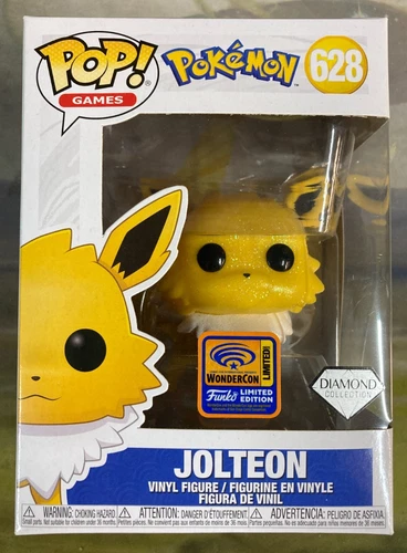 Funko Pop Pokemon Jolteon #628 Glitter, Diamond, 2021 WonderCon Limited