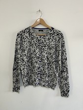 Pretty Ladies M&Co Grey Floral Cardigan 12 Spring Style VGC