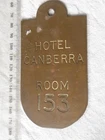 ANTIQUE HOTEL ROOM KEY FOB HOTEL CANBERRA ROOM 153