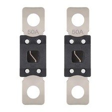 2 PCS 50A Mega Fuse, 50 Amp MEGA AMG ANM, High Current Bolt-on, Car, Truck