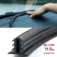 Pack of 1 Car Dashboard Seal Strip Rubber Seal Protector Guard 6.56Ft Black