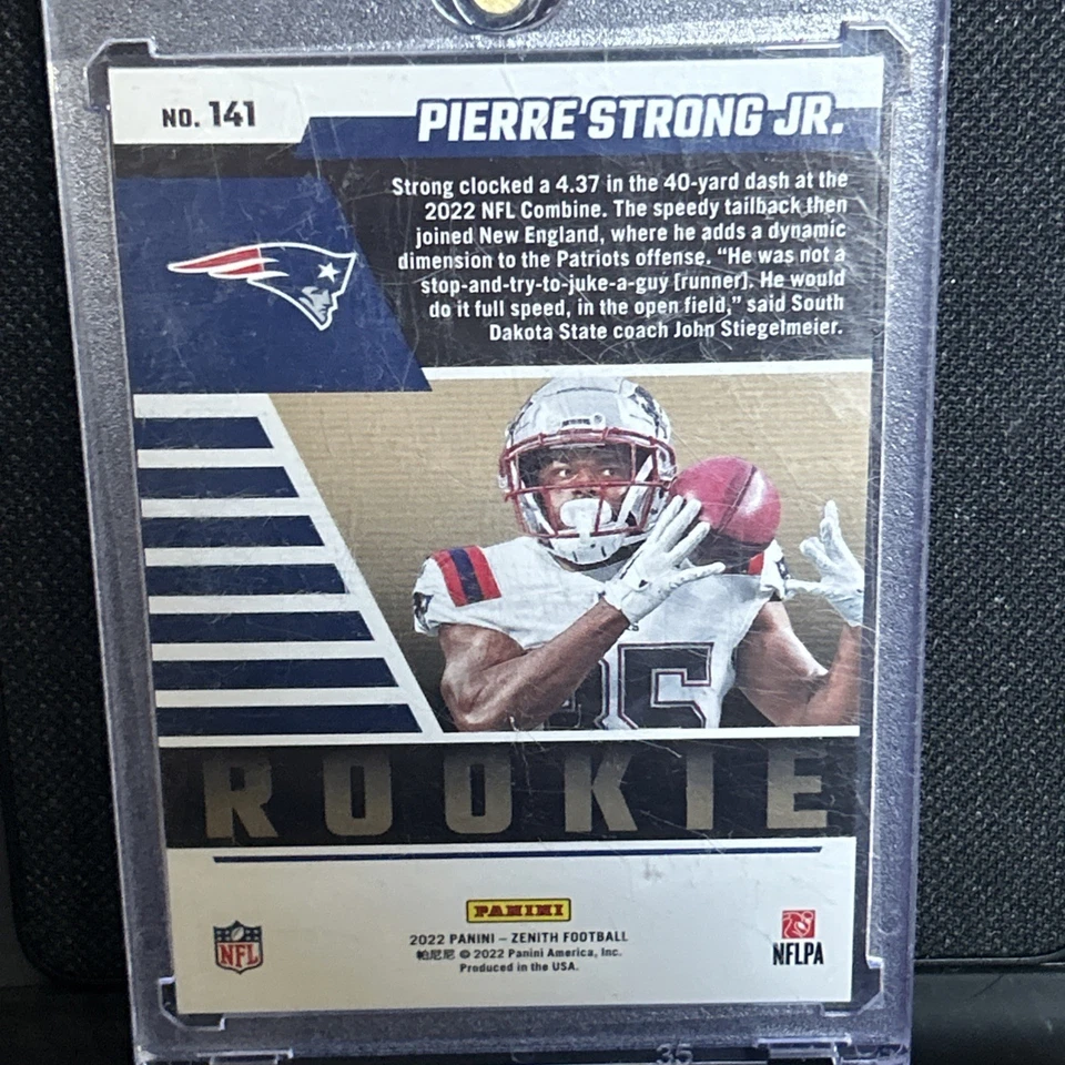 2022 Panini Zenith - Rookies Pierre Strong Jr. #141 (RC) /10 - Image 2 of 2